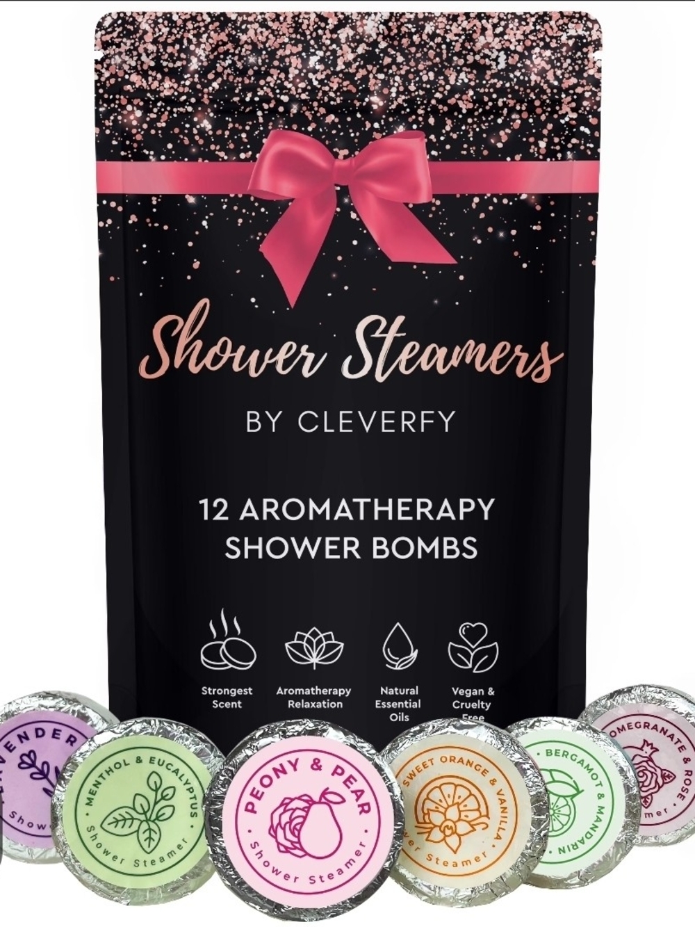Pink Shower Steamers - Aromatherapy Shower Bombs (12 Pack) $15 NIB